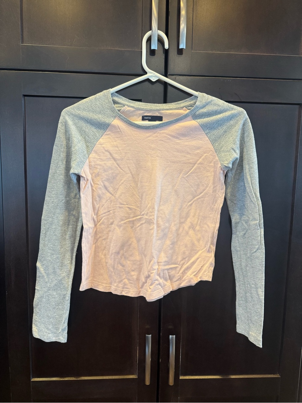 GAP Kids Long Sleeve Tee -pink with grey